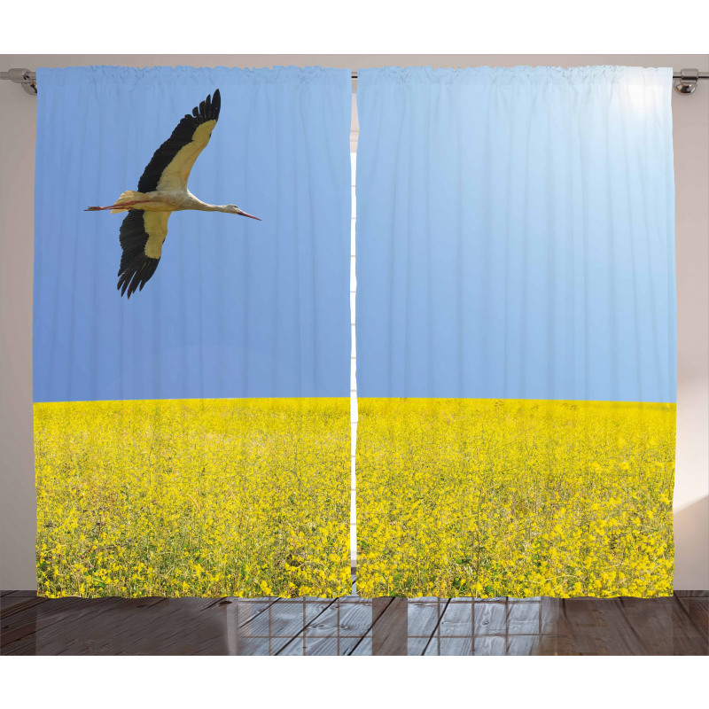 Stork Flying Curtain