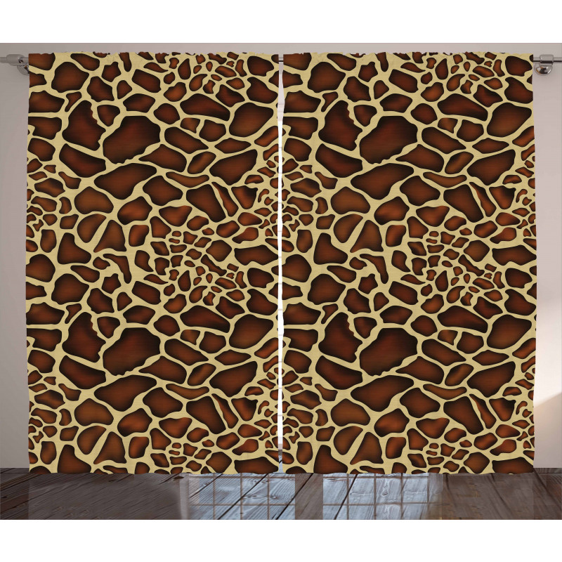 Giraffe Skin Pattern Curtain