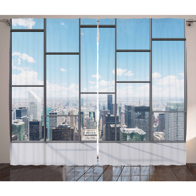 Office in Skyscrapers Curtain