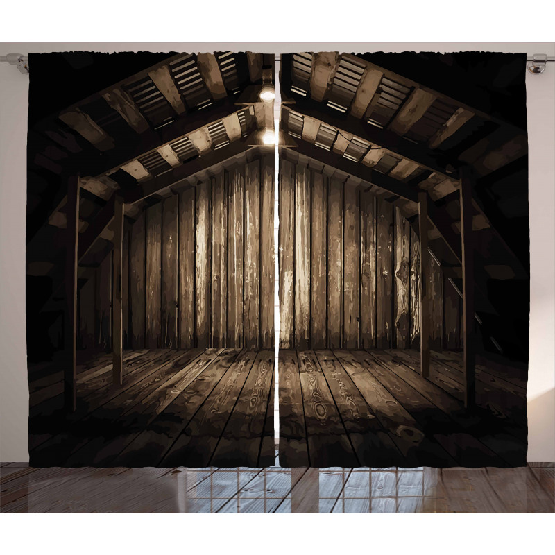 Wooden Cottage Curtain