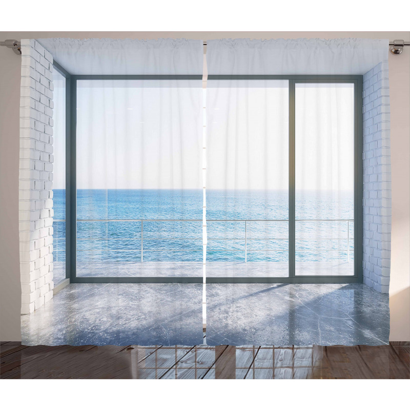 Ocean Scenery Apartment Curtain