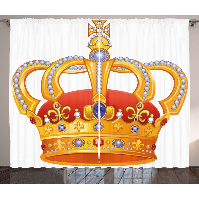 Majestic Royal Sign Crown Curtain