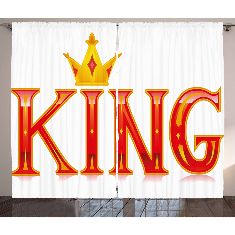 Capital Letter King Words Curtain
