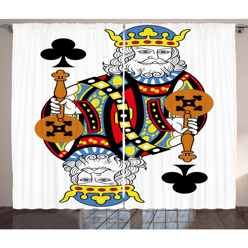 King of Clubs Gamble Card Curtain