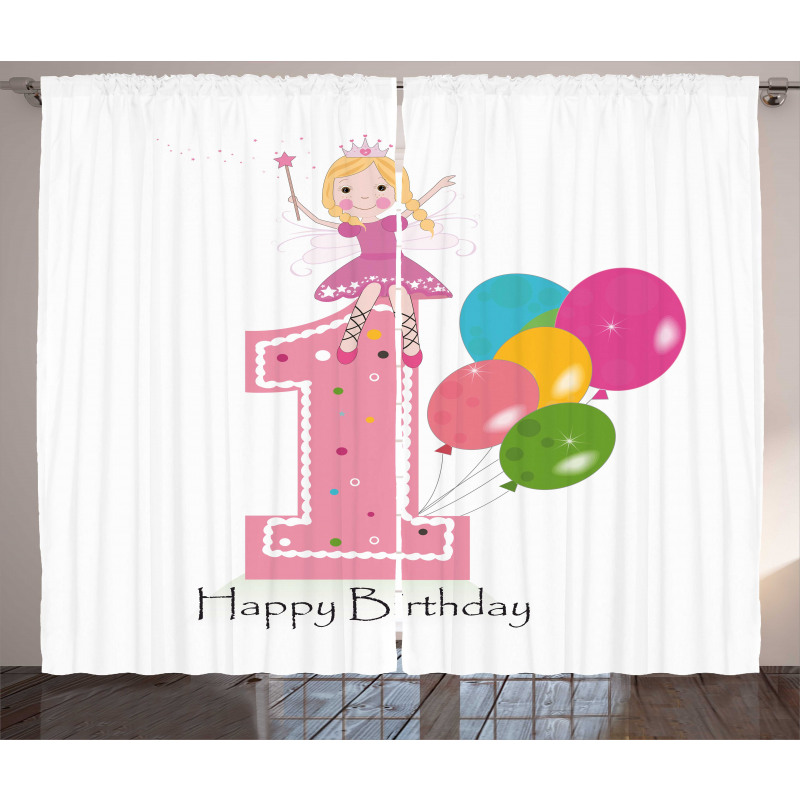 Best Wishes Pink Wand Curtain