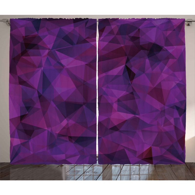 Triangle Purple Shape Curtain