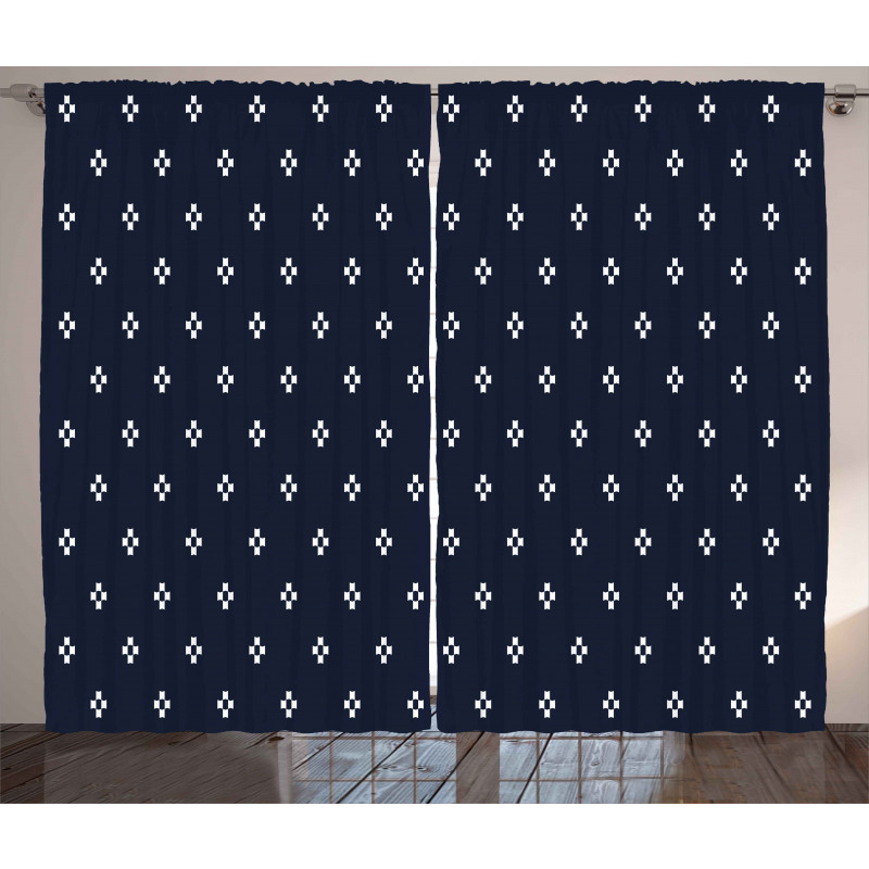 Navy Inspired Pattern Curtain