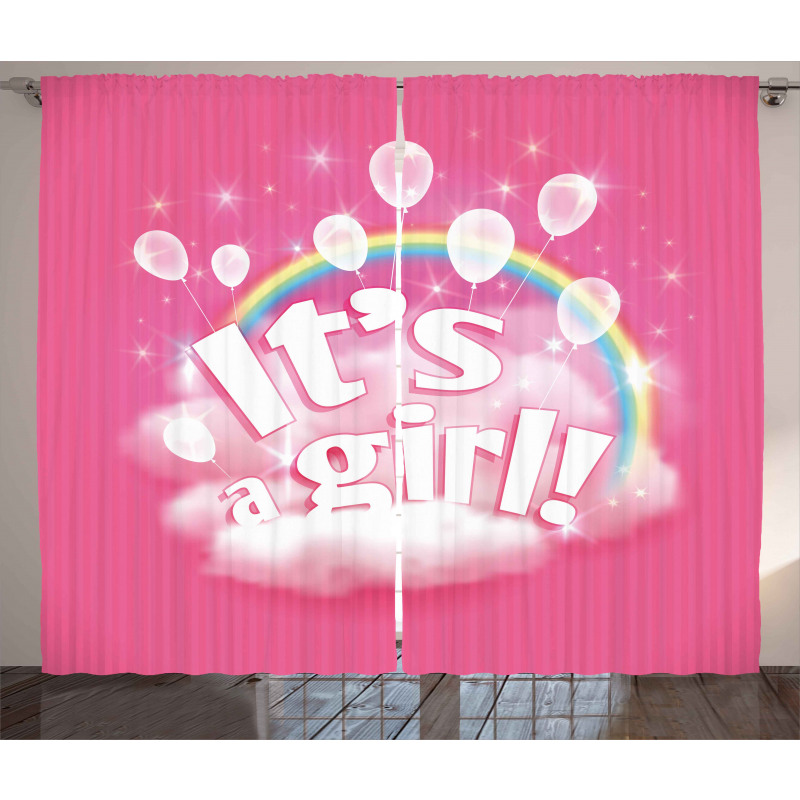 Its a Girl Words Curtain