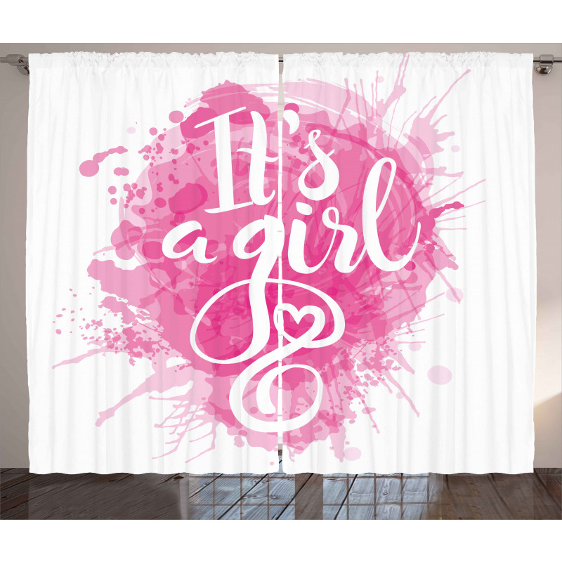 It's a Girl Baby Curtain
