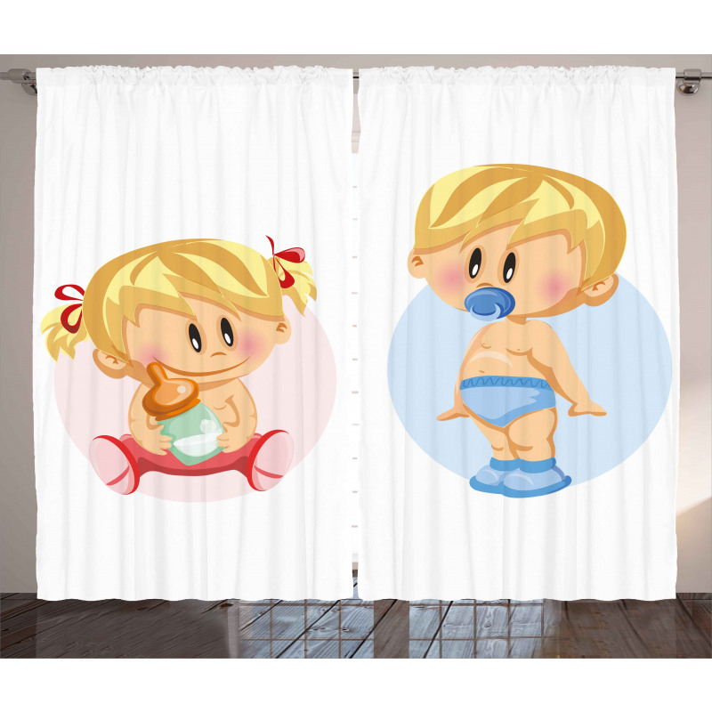 Happy Babies Playing Curtain