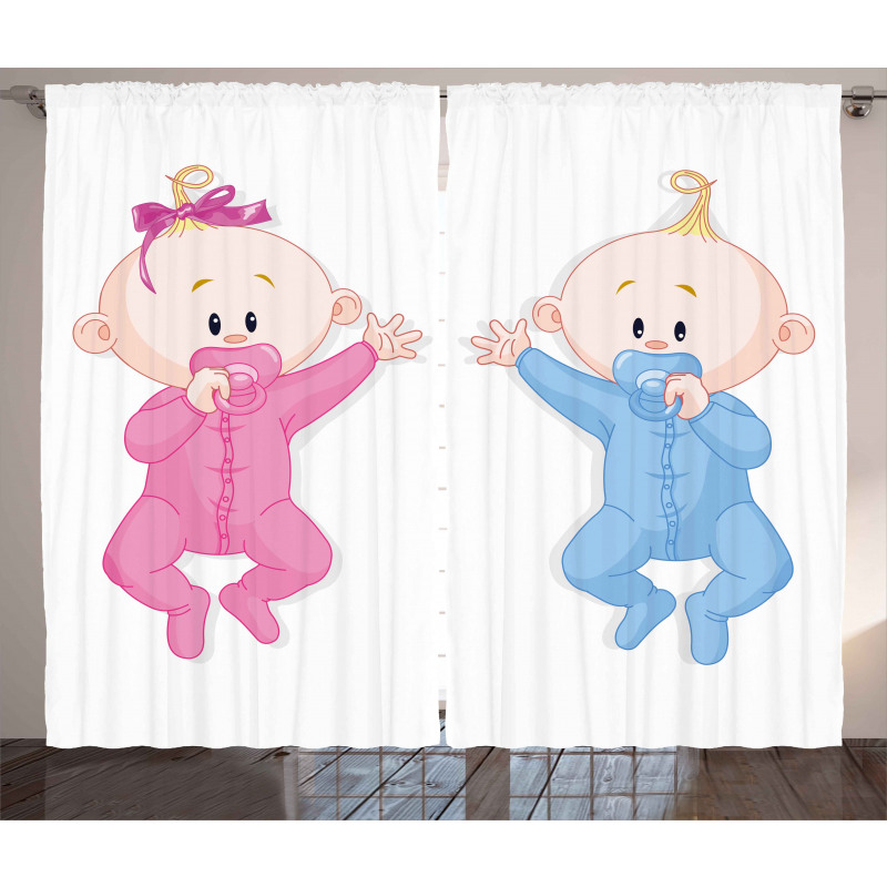 Babies with Pacifiers Curtain