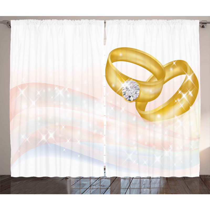 2 Rings Abstract Curtain