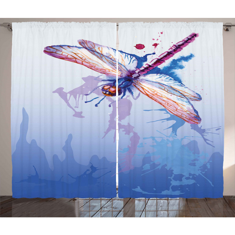 Abstract Dragonfly Curtain