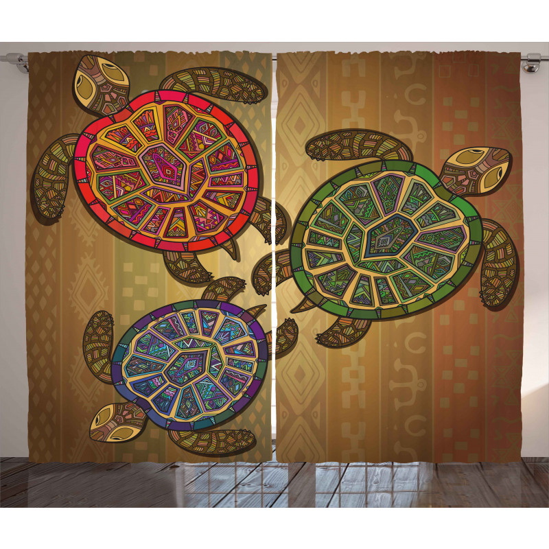 3 Turtles Ornamental Curtain