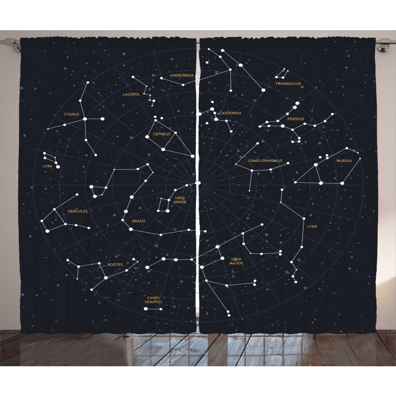 Stars Sky Map Curtain
