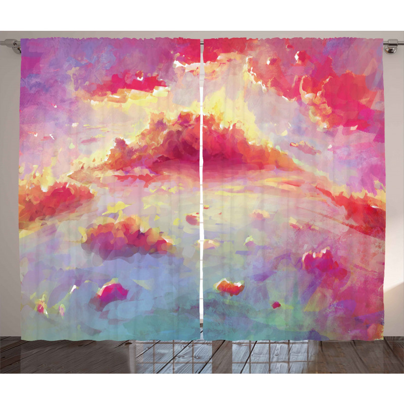 Vibrant Clouds Scenic Curtain