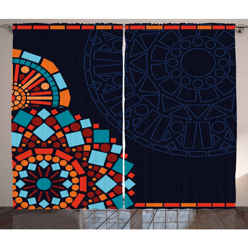 Geometric Mandalas Curtain