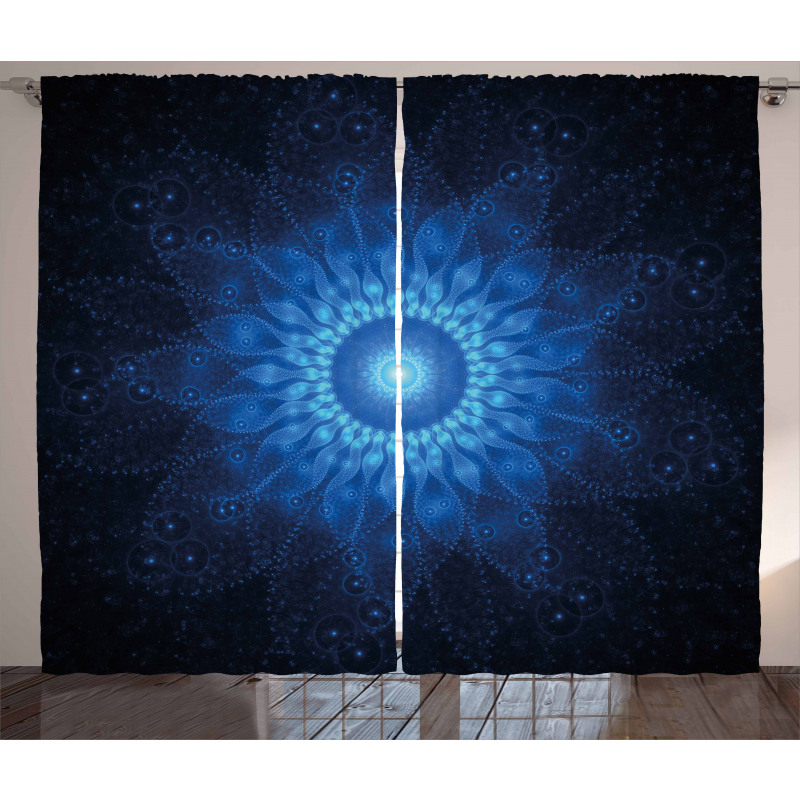 Space Mandala Artwork Curtain