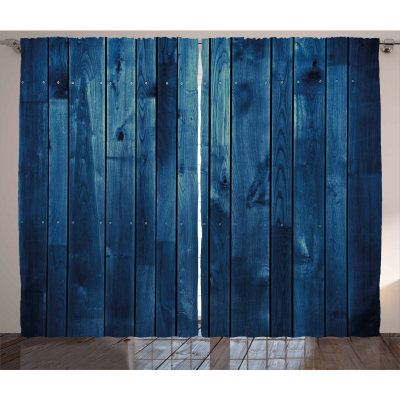 Wooden Planks Texture Curtain