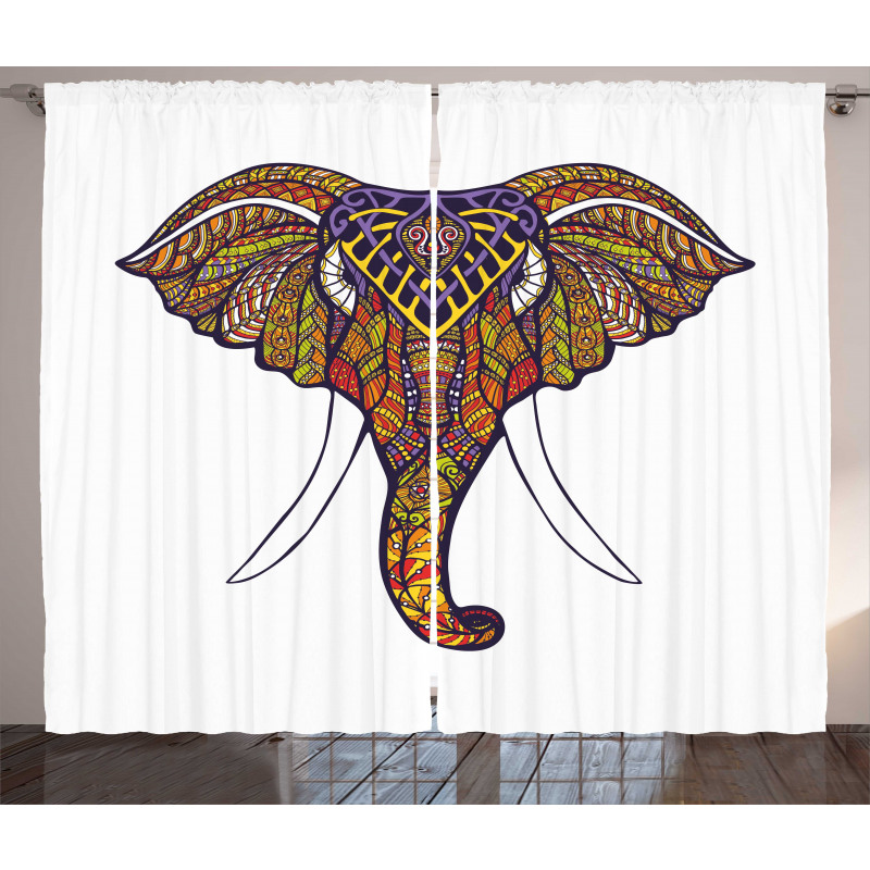 Tribal Colored Curtain