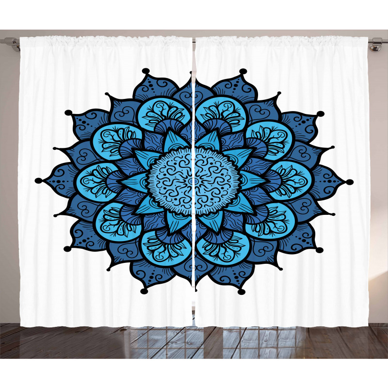 Vintage Folk Flower Curtain