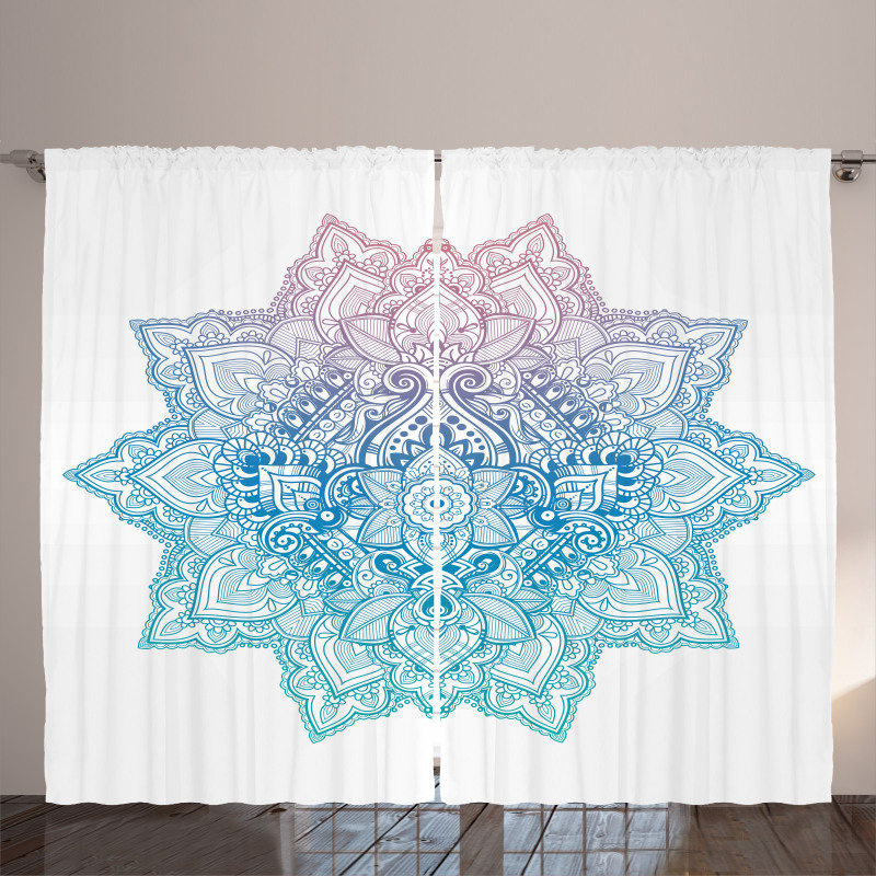 Paisley Motif Bohem Art Curtain