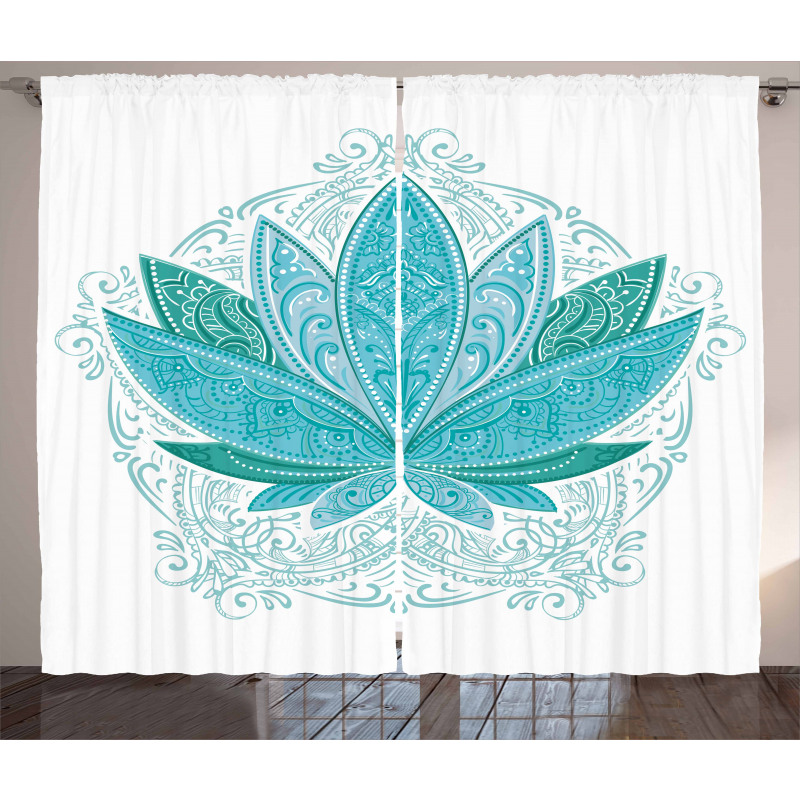 Mehndi Lotus Curtain