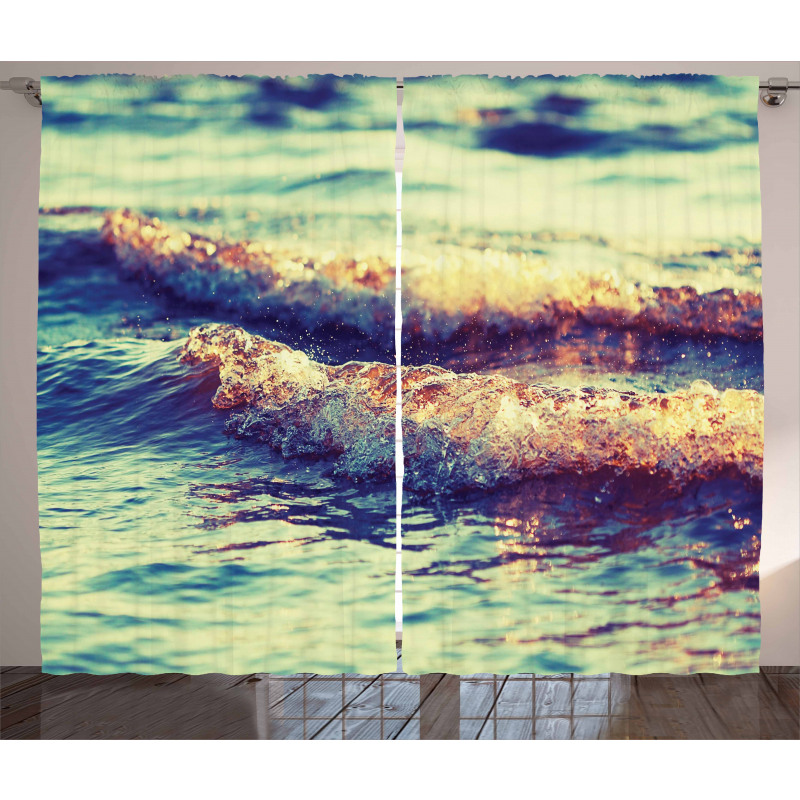 Calm Sea Theme Pastoral Curtain