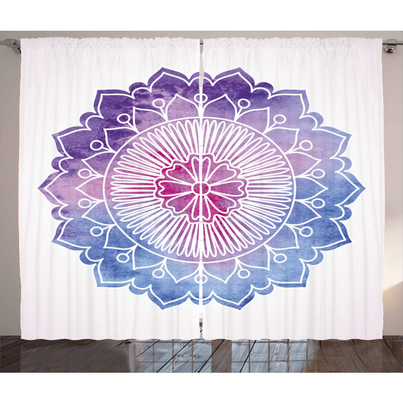 Boho Blossom Watercolor Curtain