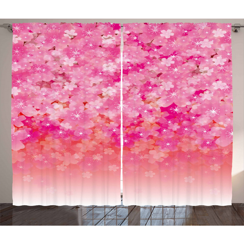 Cherry Bloom Tree Curtain