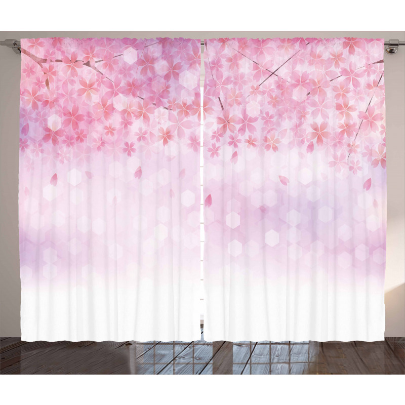 Sakura Bloom Florets Curtain