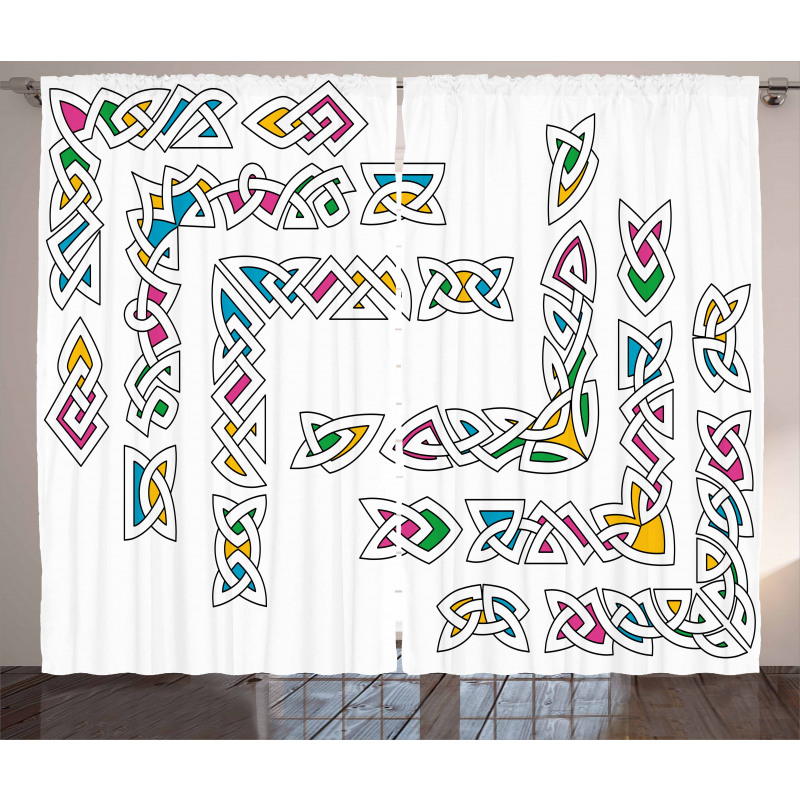 Gaelic Ornament Patterns Curtain