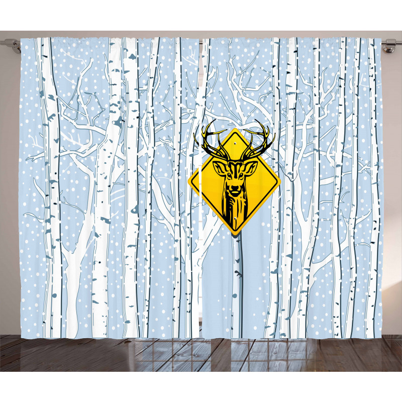 Attention Deer Curtain