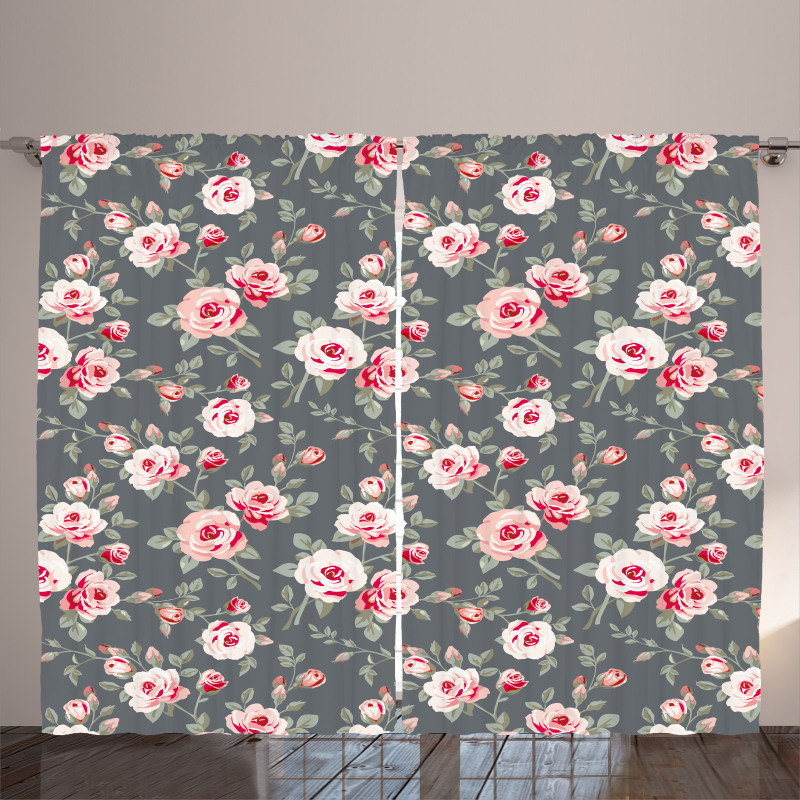 Rural Buds Vintage Curtain