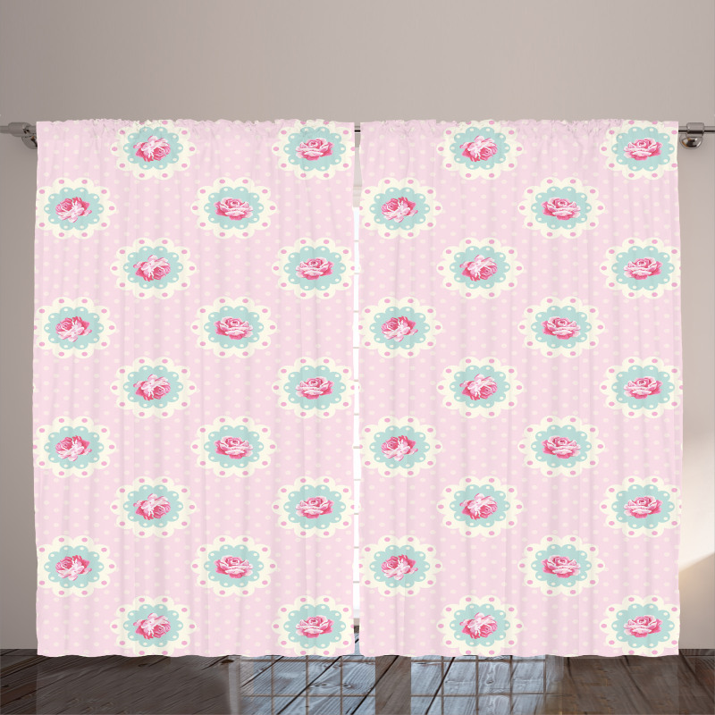 Retro Floral Cabin Curtain