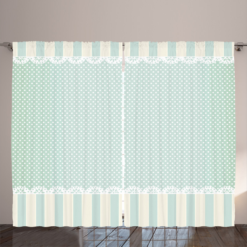 Ornaments and Dots Curtain