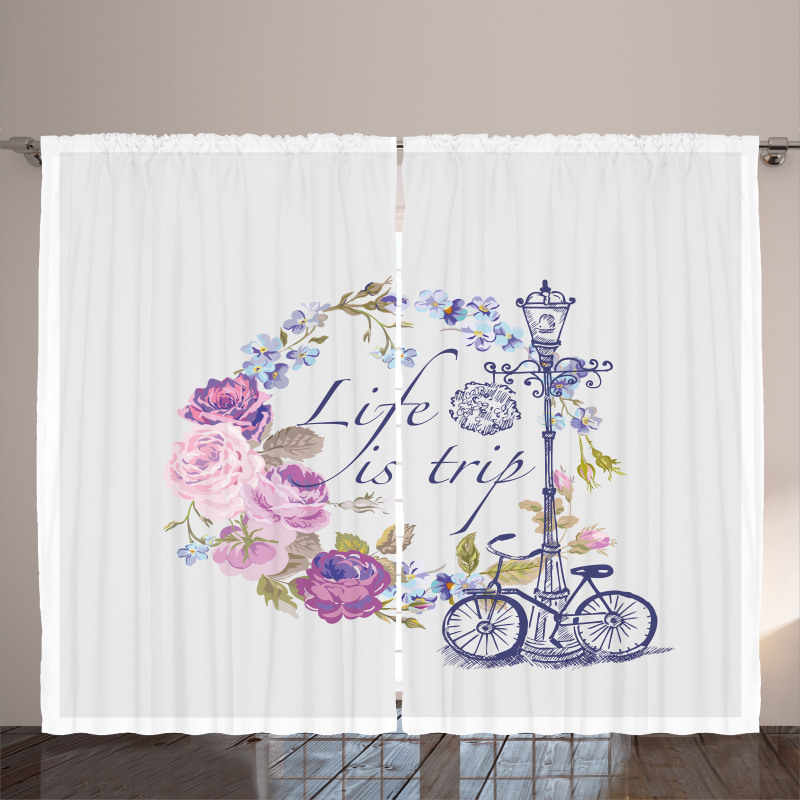 Life is Trip Words Curtain