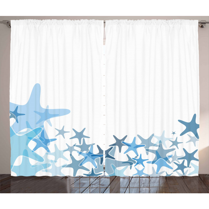 Blue Sea Animals Curtain