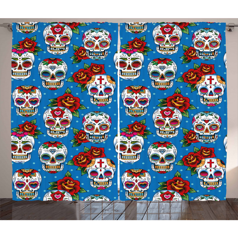 Mexican Retro Dots Curtain