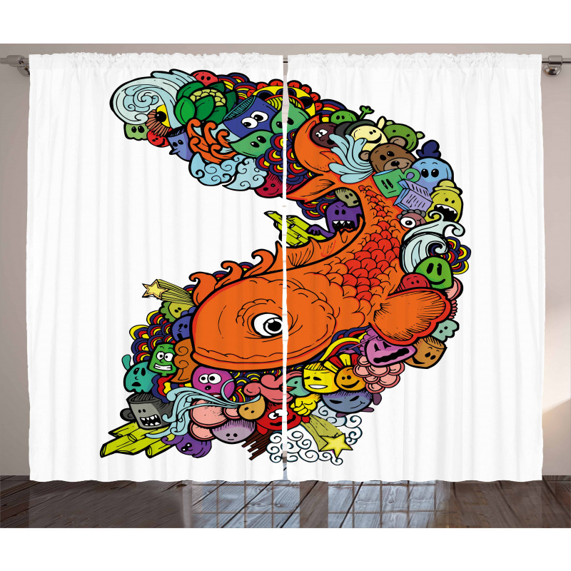 Big Fish Ocean Life Curtain