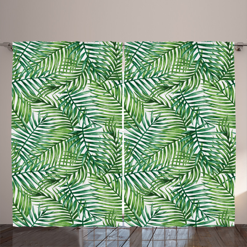 Botanical Wild Palm Trees Curtain
