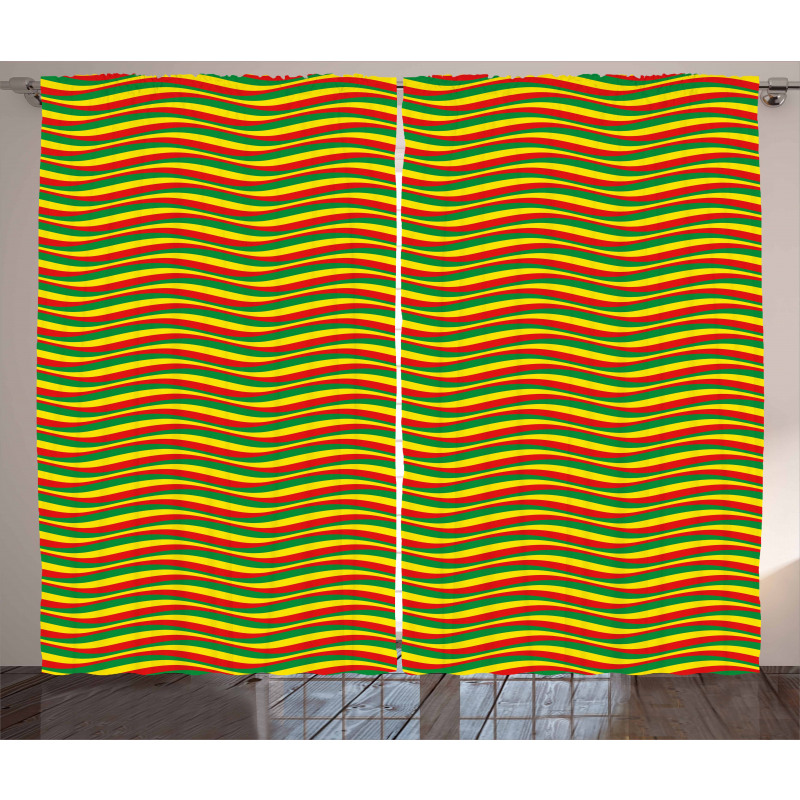 Ethiopian Wavy Stripes Curtain