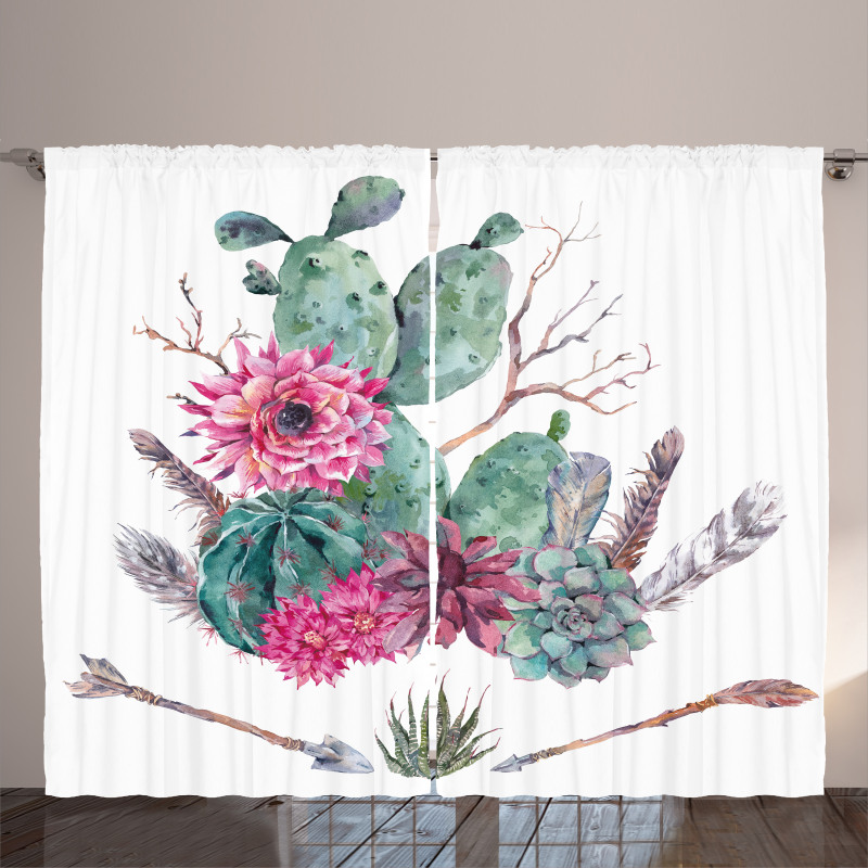Exotic Bouquet Vintage Curtain