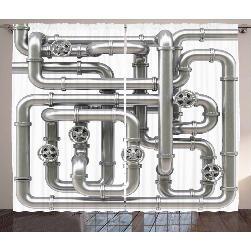 Maze of Pipes Curtain