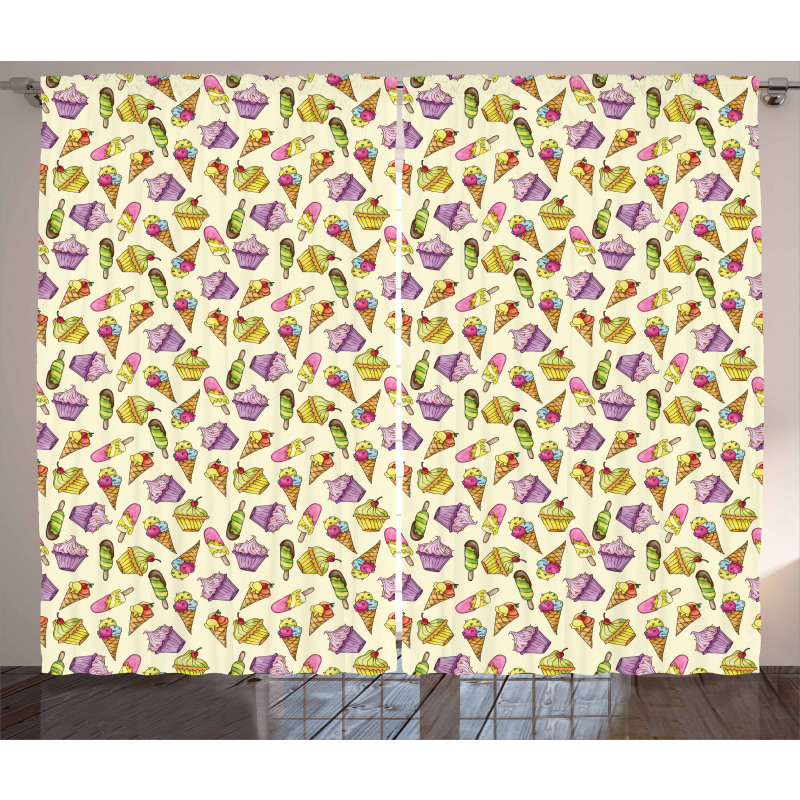 Yummy Cupcakes Curtain