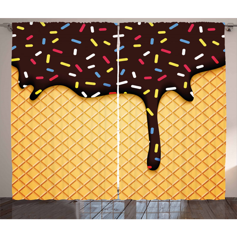 Choco Waffle Curtain