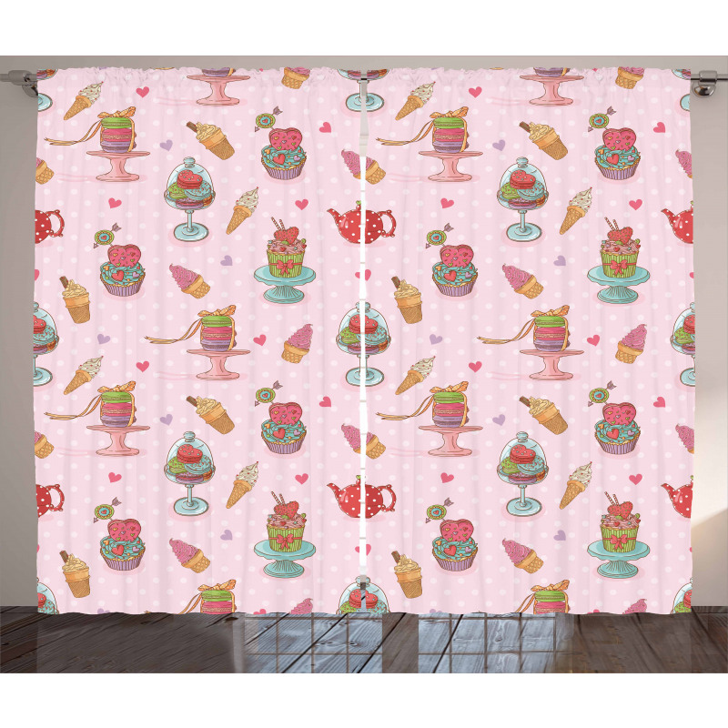 Teapots Cookies Curtain