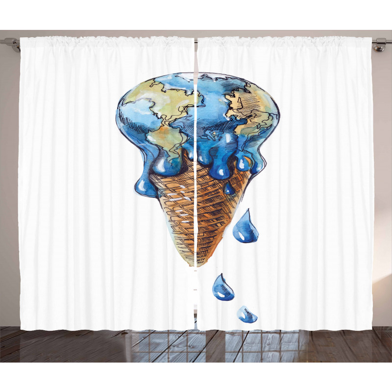 Globe Planet Earth Flavor Curtain