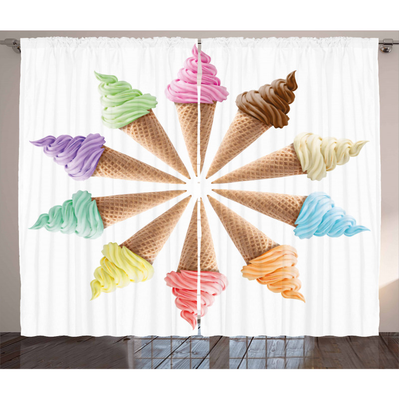 Ice Cream Row Curtain