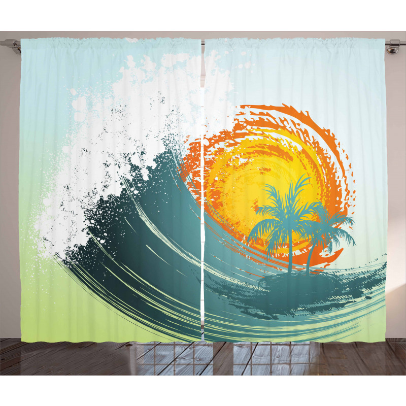 Coconut Palm Trees Curtain